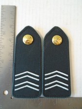 Original, Vintage UNUSED Belgian Army 1st Sergeant-Chef Shoulder Boards - Pair picture
