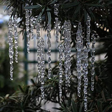 25 Pcs Icicles Ornament Set -  Christmas Decoration Acrylic Clear Icicles Set (2 picture