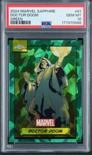 2024 Topps Chrome Sapphire Marvel Doctor Doom Green /99 PSA 10 picture
