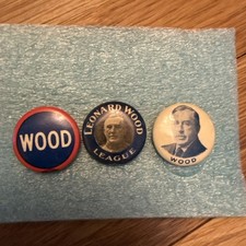 General Leonard Wood Collection of Pinbacks, Pins, Buttons - Roosevelt picture