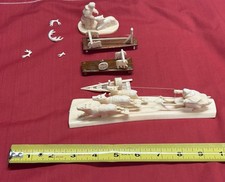 Eskimo Sled on Bone With Dogs Antlers + More Russian picture