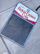 Vintage Royal Crown Cola Metal Menu Board Sign Chalkboard RC Cola picture