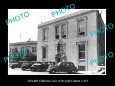 OLD 8x6 HISTORIC PHOTO OF GLENDALE CALIFORNIA VIEW OF THE POLICE STATION 1935 picture
