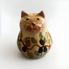 Vintage Umberto Carro Positano Italian Ceramic Cat Figurine Hand Painted Italy picture