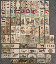 LATE 1880’s-EARLY 1900’s NON-SPORT TOBACCO CARD LOT OF 125 CARDS FLAGS GINTER  picture