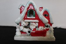 Vintage Mid-Century electic ceramic Christmas cottage RARE RARE RARE picture