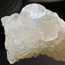 Rare Clear Cubic Fluorite on Druzy Quartz Natural Crystal Mineral Specimen Heal picture