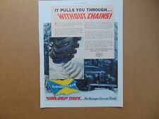 1937 GOOD YEAR SURE GRIP TIRES Pulls You Through Without Chains art print ad  picture