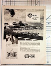 Vintage Caliente Race Course Ad Tijuana Mexico Willie Shoemaker Horse Greyhound picture