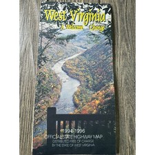 Vintage West Virginia 1994-1996 State Highway Map picture