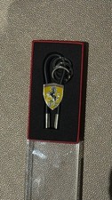 Ferrari Official Licensed Key Ring Rubber Strap Yellow Shield Keychain New Box picture