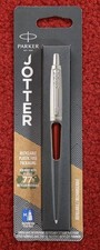 Parker Jotter XL Kensington Red Stainless Steel Blue Ink Medium BallPoint Pen picture