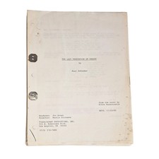 The Last Temptation of Christ 1983 Martin Scorsese Script Original Script picture