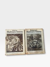 Lot of 2 | Rare Swiss Illustrated Weekly 1925 & 1928 antique picture