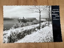 Vintage RPPC Postcard, Christmas and New Years Card, Mohnesee, Germany picture