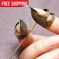 2Pcs Adjustable Metal Sewing Thimbles Finger Protector DIY Quilting Sewing Guard picture
