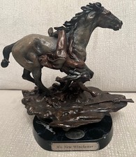 Steve Miller Montana Silversmiths HIS NEW WINCHESTER Horse Western Sculpture Art picture