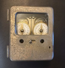 Antique 1916 MOSLER  Vault Safe 2-Movement Time Clocks in Case picture