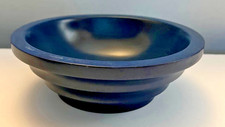 Set 4 Mid Century Modern Pietro Manzoni Vietri Sculptural Salad Bowls Dark Blue picture
