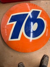 Vintage: Vintage Union 76 Orange Ball Sign Face Gas Station 76 Logo Display picture