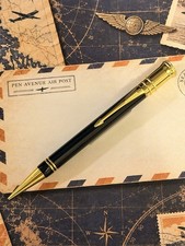 Parker Duofold Vintage Mechanical Pencil Black Gold Trim Made in UK IIQ 1993 picture