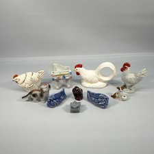 Wade Whimsies Match Striker Hand Painted Glazed Ceramic Animal Figurines 10 Lot picture
