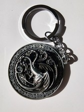 Dragon Sigil Keychain - Targaryen Style House of the Dragon Themed Fan Gift picture