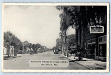 1940 Eau Gallie Florida FL Postcard Highland Avenue Business Section Post Office picture