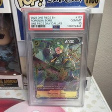 2025 ONE PIECE PROMOS ONE PIECE DAY DALLAS #113 RORONOA ZORO PSA 10 picture
