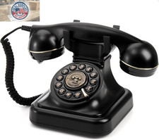 Retro Landline Telephone, Classic Corded Desk Phone, Vintage Old Fashioned Dial picture