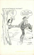 Artist impression 1950s Extinct Farmer dodo Propaganda comic Postcard 21-11908 picture