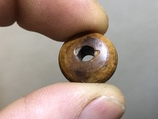 Antique VERY RARE Ancient Roman Stone Spindle Whorl / Bead. Petrified tree picture