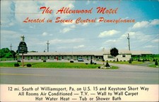 Postcard Vintage Allenwood Motel postcard, postmarked 1967. picture