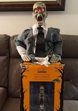 Rising & Talking Zombie Halloween Prop Horror Screaming Lights Up picture