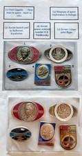 Collection of 5 Soviet/Russian USSR Space History of Cosmonautics Pin Set picture