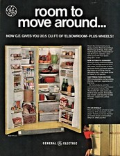 1967 GE General Electric French Door Refrigerator Model TFF-21A Print Photo AD picture