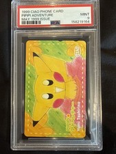 1999 Pokemon Pipipi Adventure Ciao Phone Card Yuki Tsukirino, Pikachu, PSA 9 picture