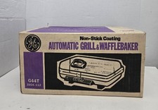 Vtg GE General Electric Automatic Grill Waffle Baker G44T USA SEALED picture