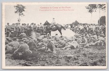 WWI Germans in Camp at the Front Vintage 1916 Postcard picture