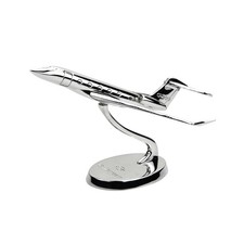 Lupa Gulfstream Aerospace G300 Chrome Metal Desk Display Model 1/115 Airplane picture