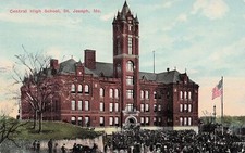 St Joseph MO Missouri Central High School Early 1900s Campus Vtg Postcard E13 picture