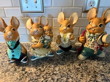 Pendelfin Four LARGE family RABBITS from Great Britain picture