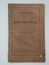 RARE 1857 CLEVELAND PUBLIC SCHOOL LIBRARY CATALOGUE LIST w Chas Dickens & Others picture