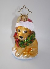 Vintage 2001 Christopher Radko LABRADOR LUCKY GOLDEN GEM Christmas Ornament  3