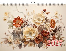 2027 Wall Calendar ~ Timeless Blooms: Elegant Floral Compositions with Soft picture