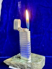 Cartier Lighter Vintage Silver Oval Mint Condition Works 1 Year Warranty picture