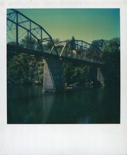 Old Vintage Photo COLOR POLAROID FAIR OAKS BRIDGE AMERICAN RIVER SACRAMENTO CA picture