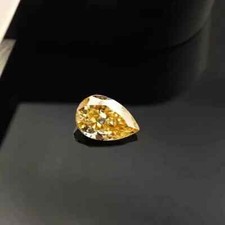 5 Ct Certified Natural Pear Cut Yellow Diamond D Grade VVS1 + 1 Free Gift picture