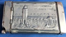 1904 St. Louis World’s Fair Commemorative Vesta Match Safe / Cigar Cutter  picture