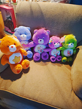 Care Bears Plush Lot of 5 Bears Assorted Colors Stuffed Animals 2003 picture